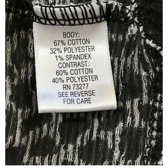 Apt 9 Lightweight textured sweatshirt - black and white leopard print. - Picture 7 of 9